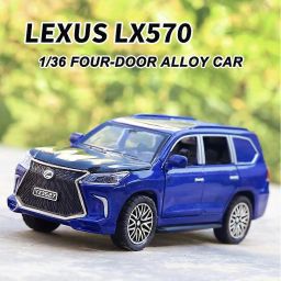 Lexus LX570 Metal Car Toy, Pull Back with Openable Doors (Color as per Stock)-image-25