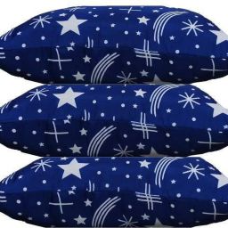 Premium Blue Star Printed Microfibre Abstract Cushion Pack of 3-image-31
