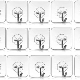 Set of 15 Wall Hooks Heavy Duty Hooks Magic Stickers hook Self Adhesive Wall Hook for Hanging 10KG (Max), Waterproof Transparent Adhesive Hooks for Wall, Wall Hangers for Hanging Kitchen Accessories Hook/Strong Adhesive Hook Wall Door Sticky Hanger Holder for Kitchen Bathroom Hook Hook 15-7