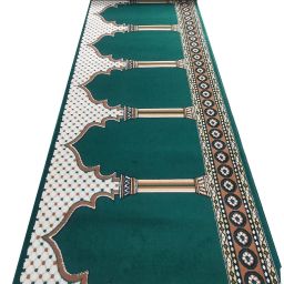 Green, White Acrylic Carpet-image-2