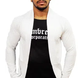 trendolo Men Jacket Style Full Sleeve White Shrug-picture-33