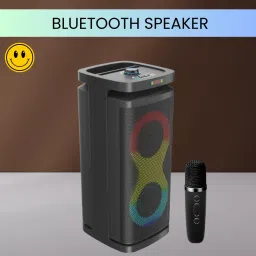 SACRO A1 (PORTABLE WIRELESS PARTY SPEAKER)With Wireless Karaoke Mic& Hi Bass SoundQ9 40 W Bluetooth Tower Speaker-picture-10
