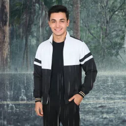 Colorblock Men Raincoat-image-32