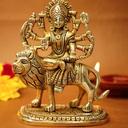 Ekhasa Gold-Toned Brass Religious Figurine Showpiece-picture-33