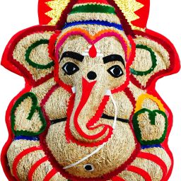 ganesha wall hanging,15 Inches vetiver ganesh,wall hanging for pooja room Decorative Showpiece - 38 cm-image-34