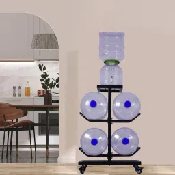 Water Can Stand, 20 ltr Water Bottle Stand, 20 Litre Water Dispenser Stand Iron Kitchen Trolley-image-8