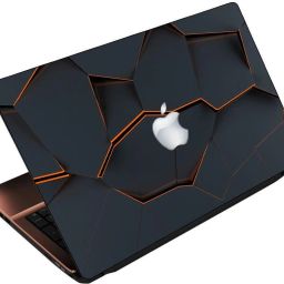 Techfit 3 in 1 Laptop Skin Decal Vinyl Pack 15.6 inch with Screen Guard and Silicone Keyboard Protector - Printed Tile Crack Combo Set image 2