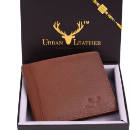 Men Trendy Tan Genuine Leather RFID Wallet-image-68