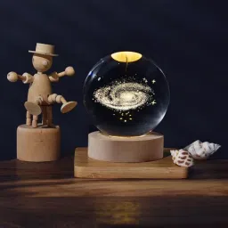mikworld 3D Galaxy Crystal Ball for Home Decor and for gifts for you sibling Night Lamp image 2