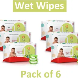 Pack of 6 Wet Wipes (72 leaf each) Moisturising Wipes with Aloe Vera Lid WIP6.2-image-10