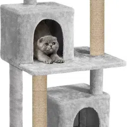 Large Cat Tree Tree with Sisal Scratching Posts, Dangling Balls Free Standing Cat Tree-picture-12