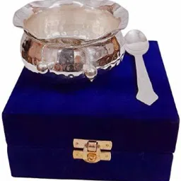 Handmade Metal Dessert Bowls Bowl, Spoon Serving Set-39