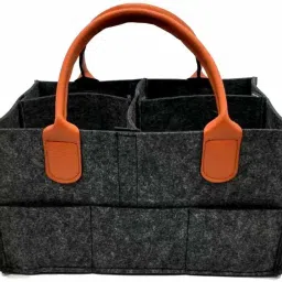 Baby Diaper Caddy Organizer-Baby Diaper Bag for Mother, Baby Diaper Bags, Baby Diaper Bags for Travelling, Diaper Bags for Mothers, Caddy Diaper Organizer, Baby Products (Dark Grey) Felt Baby Diaper Caddy Organizer--picture-18