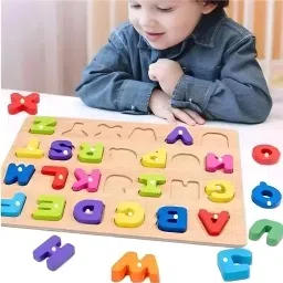 Wooden Alphabet Puzzle Toys, ABC Letter Preschool Learning Toys for Kids-5-image-10