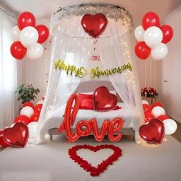 Happy Anniversary Decoration Item With Love Balloon 1st Wedding Party Decoration-image-48