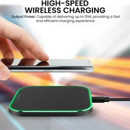 MARS Square Wireless Charger for Smartphones – Compact and Sleek Power Solution Charging Pad image 3