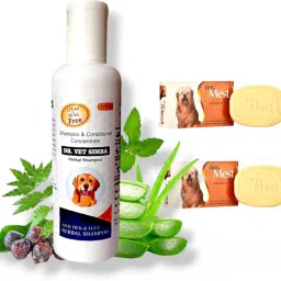 Anti-tick Shampoo 200 ml + Anti Dandruff & Conditioning + Dogmest soap 75gx2 Anti-dandruff, Anti-fungal, Anti-itching, Allergy Relief, Flea and Tick Natural Dog Shampoo-image-21