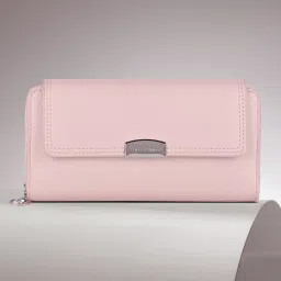 Women Casual Pink Artificial Leather Wallet-image-30