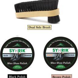 Oinic Black and Brown Shoe Polish With Dual Side Shoe Brush. Leather, Synthetic Leather Shoe Wax Polish-image-111