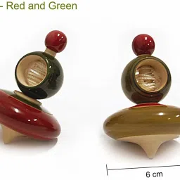 Handcrafted Wooden Spinning Tops, 2 Numbers- Multicolor-image-40
