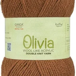 ganga Olivia Hand Knitting and Crochet yarn (Brown Bramble) (200gms)-picture-35