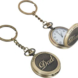 GT Gala Time Premium The Greatest Dad Theme Designer Antique Pocket Watch Key chain Gift for Father Stainless Steel Pocket Watch Chain-image-25