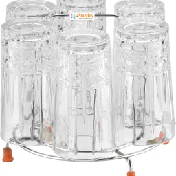 Pack of 1 Stainless Steel Stainless Steel Glass Stand Cup Mug & Tumbler Holder For Kitchen-16