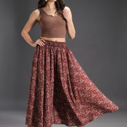 Women Flared Maroon, Grey, White Viscose Rayon Trousers-image-108