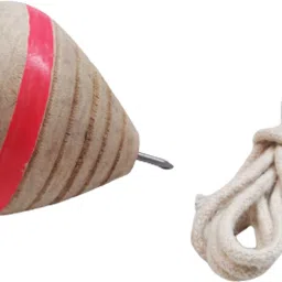 1 Piece Wooden Lattu Spinner Toy _ Wooden Round Spinning Top With Thread-11