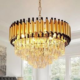 gold black jhummar 500 mm Chandelier Ceiling Lamp-image-27