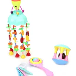 Toy Mall New Born Baby Boy / Girl Infant Toddler Baby Gift Set 4 In 1 Rattle-image-27