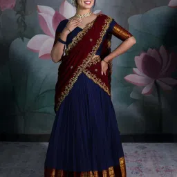 Self Design Semi Stitched Lehenga Choli-image-56