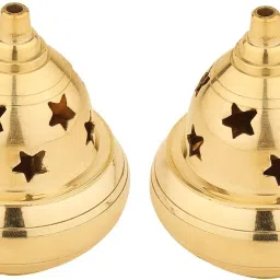 fashion bizz Akhand Jyoti Deepak For Spritual Purpose Brass Table Diya Set Brass (Pack of 2) Table Diya Set image 2