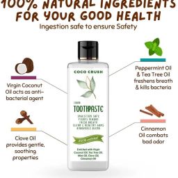 Ayurvedic Fluoride Free Toothpaste & Finger Brush, 100% Natural Ingredients - Coconut Oil, Clove Oil, Peppermint Oil, Tea Tree Oil-image-76