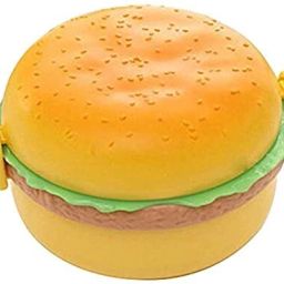 Burger Shaped Lunch Box 2 Layer Tiffin Box for Kids (Polycarbonate, Multicolor) 3 Containers Lunch Box-image-63