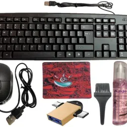 ANJO USB Keyboard-LED Mouse-Non Slip Mouse Pad-3in1 Cleaner-2 in 1 OTG Micro & Type C Combo Set Designed for Gaming-13