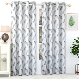 152 cm (5 ft) Polyester Semi Transparent Window Curtain (Pack Of 2)-image-2