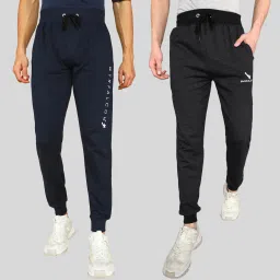 Pack of 2 Men Graphic Print Multicolor Track Pants-image-55