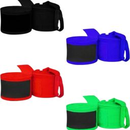 Active W Boxing Hand Wraps Pack of 4 Pair Black, blue, Red, Green(113 inches) Boxing Hand Wrap-image-14