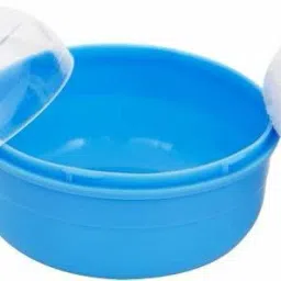 Powder Container Soft Touch for Baby Talcum Powder Storage Puff Box Blue-image-66