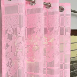 152 cm (5 ft) Net Semi Transparent Window Curtain (Pack Of 2)-22