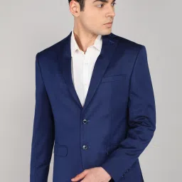 Men Solid Tuxedo Style Formal Blazer-image-55