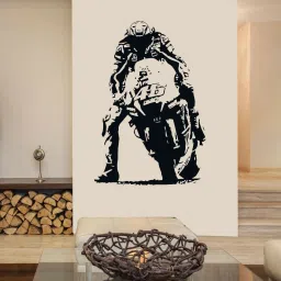 2.54 cm racer racing his bike as in your living room Removable Sticker-image-16