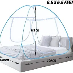 shahvezenterprises Polyester Adults Washable Masari Double Bed, Mosquito Net Double Bed Mosquito Net image 2