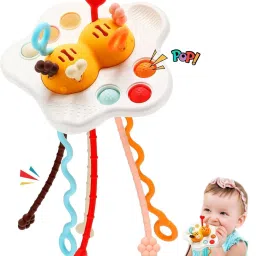 Sensory Baby Toys, Silicone Pull String Toy for Toddlers Rattle-7