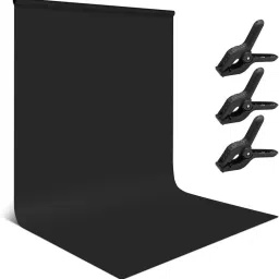 MVPRO 8 x12FT.Black Ultra Thick LEKERA Backdrop Background Photo Light Studio & 3 Clip Reflector-image-86
