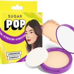 sugar pop Longwear Compact 01 Sand | UV Protection | Pore Minimizing | Medium Coverage Compact image 2