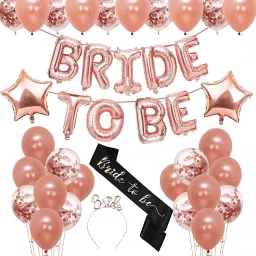 41345 Bride to Be Bridal Shower Balloons Banner Sash Headband-image-94