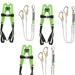 Safety Belt Harness FullBody Shock Absorber with Scaffold Hook Double Lanyard Safety Harness-picture-22