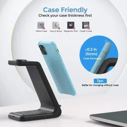 SGMSC 3-in-1 Wireless Charger Station for Qi & iOS Devices | Fast Charging Charging Pad image 2